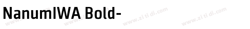 NanumIWA Bold字体转换